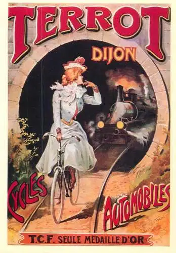A5059 Advertising poster modern postcard Terrot automobiles & cycles Dijon