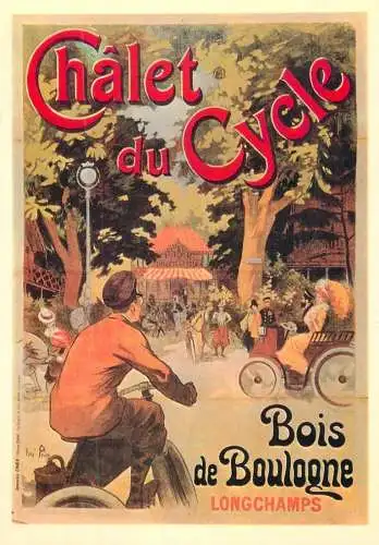 A5059 Advertising poster modern postcard Chalet du Cycle Bois de Boulogne Longchamps