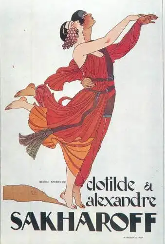 A5059 Advertising poster modern postcard clotilde & alexandre Sakharoff danse et magie