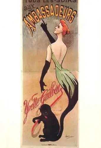 A5059 Advertising poster modern postcard Ambassadeurs Yvette Guilbert Charles Levy - Henri Dumont