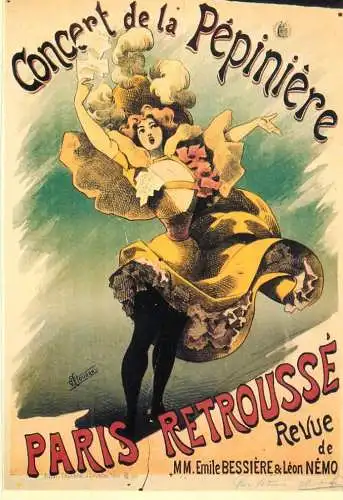 A5059 Advertising poster modern postcard concert de la Pepiniere Paris Retrousse Emile Bessiere & Leon Nemo