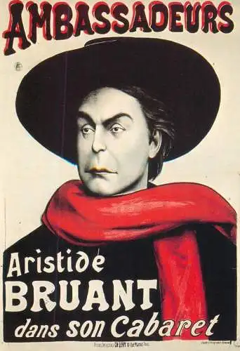 A5059 Advertising poster modern postcard Ambassadeurs Aristide Bruant dans son Cabaret
