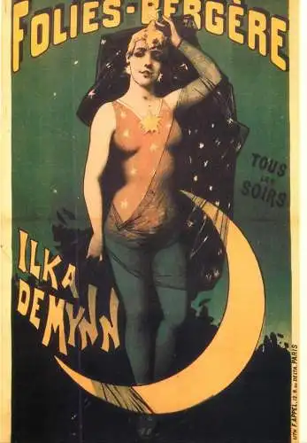 A5059 Advertising poster modern postcard Folies-Bergere Ilka de Mynn