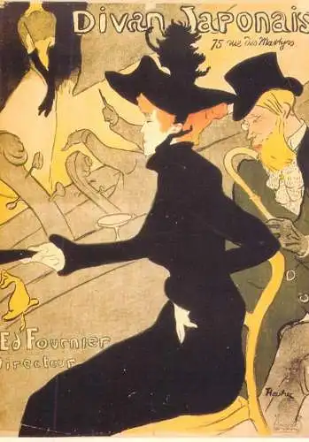 A5059 Advertising poster modern postcard Divan Japonais