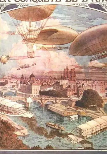A5059 Advertising poster modern postcard la conquete de l`air