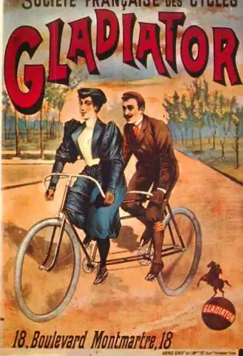 A5059 Advertising poster modern postcard Gladiator cycles