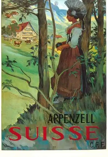 A5059 Advertising poster modern postcard Suisse Appenzell