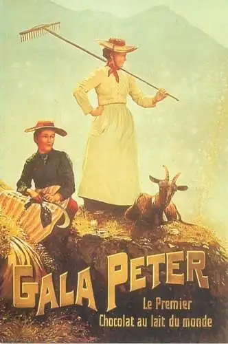 A5059 Advertising poster modern postcard Gala Peter chocolat au lait