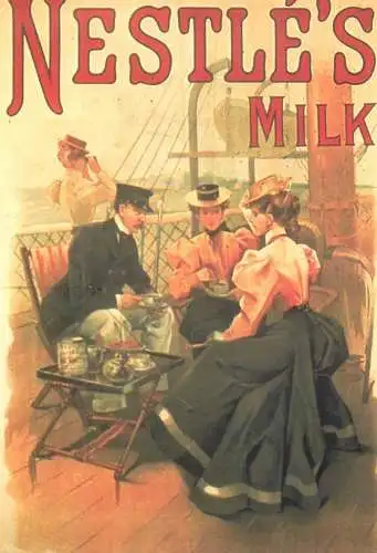 A5059 Advertising poster modern postcard Nestle milk