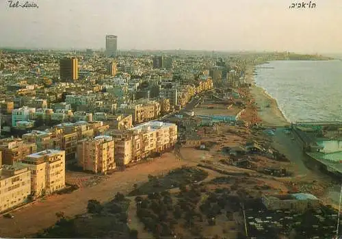 Israel Tel Aviv partial view at sunset