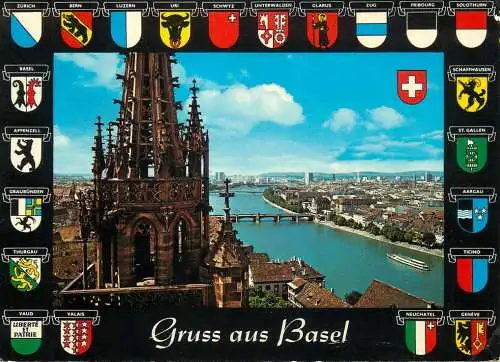 Switzerland Gruss aus Basel souvenir cityscape