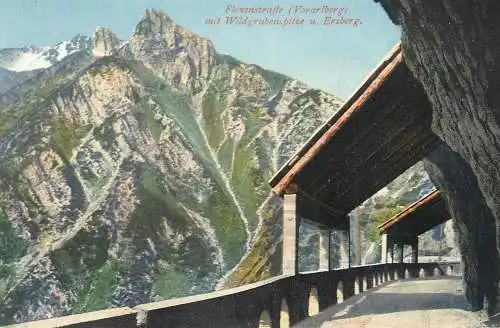 A5258 Austria Flexenstrasse Vorarlberg mit Wildgrubenspitze