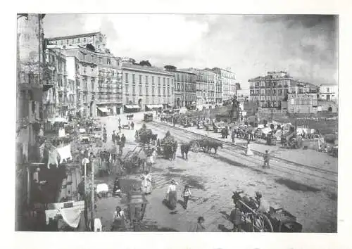 Italia cartolina postale riproduzione Giorgio Sommer - fotografo del Re 1875 - Napoli, S. Lucia format 12 x 16 cm