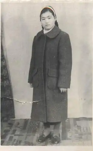 Anonymous persons Asian student souvenir photo