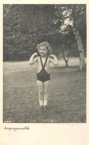 YOUNG GIRL MORNING GYMNASTICS 1941