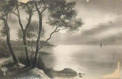 A5269 Seascape scenery vintage postcard 1928