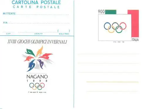 A5717 Cartolina postale Italia giochi olimpici invernali