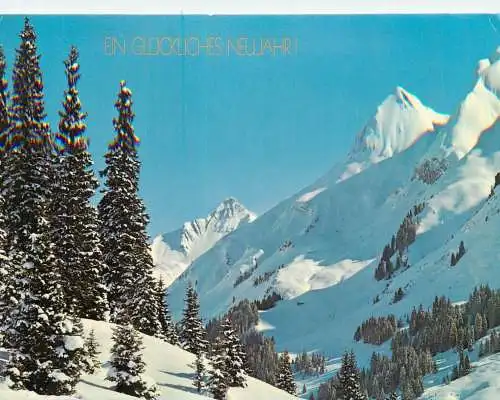 A5716 New year greetings ein gluck neujahr winter Landschaft