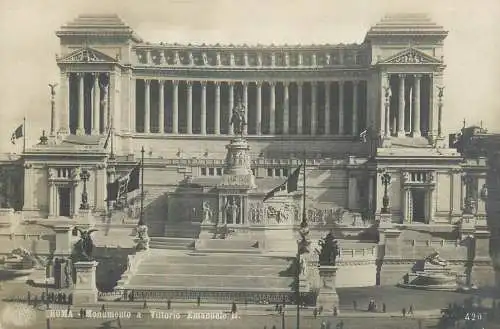 A5760 Italia Roma monumento a Vittorio Emanuele II cartolina vera fotografia