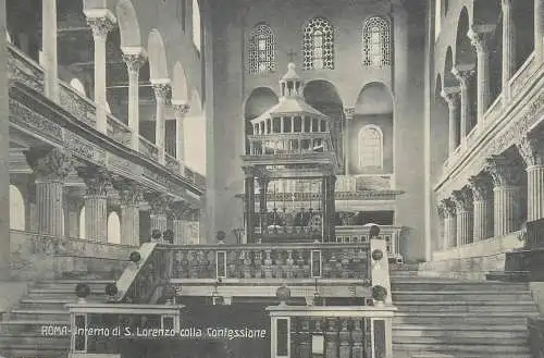 A5760 Italia Roma interno di S. Lorenzo colla Confessione