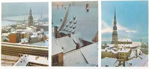 Latvia Riga non-standard 9 x 21 cm postcard