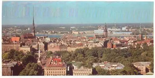 Latvia Riga non-standard 9 x 21 cm postcard