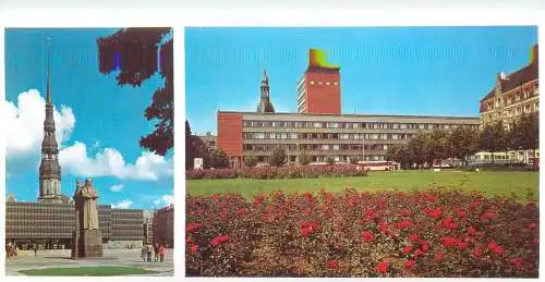 Latvia Riga monument & memorial non-standard 9 x 21 cm postcard