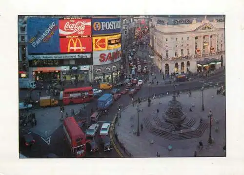 England London Piccadilly Circus non-standard  12 x 17 cm postcard