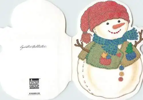 Christmas greetings card snowman
