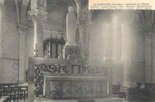 A5764 France LA GARNACHE eglise statuette