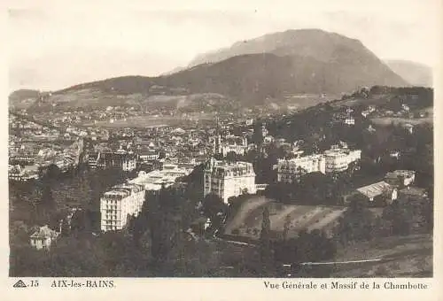 A5764 France Aix les Bains vue generale et massif de la Chambotte