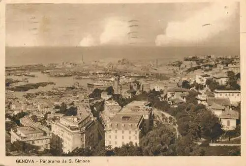 A5763 Italia Genova panorama da S. Simone