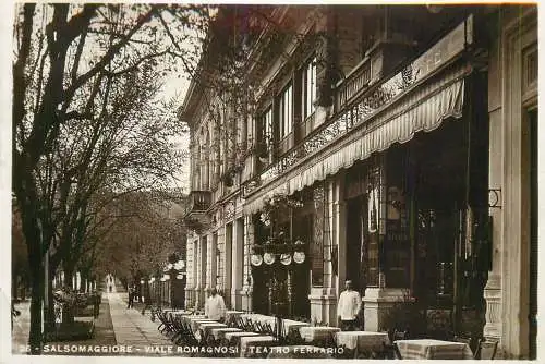 A5763 Italia Salsomaggiore Viale Romagnosi Teatro Ferrario restaurant 1934