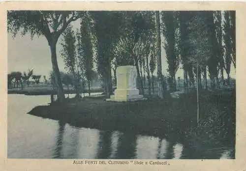 A5763 Italia alle fonti del Clitumno Stele a Carducci