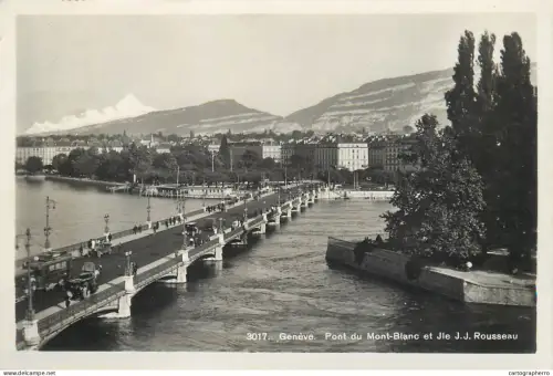 A5807 Suisse Geneve pont du Mont-Blanc 1929