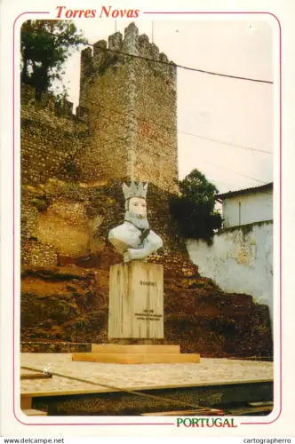 A5314 Portugal Torres Novas Castle and King Sancho I statue