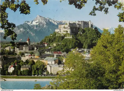 A5314 Austria Salzburg mit Festung Hohensalzburg und Untersberg