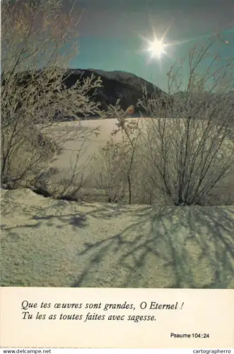 A5308 Winter scenery religious quote Psalms 104:24