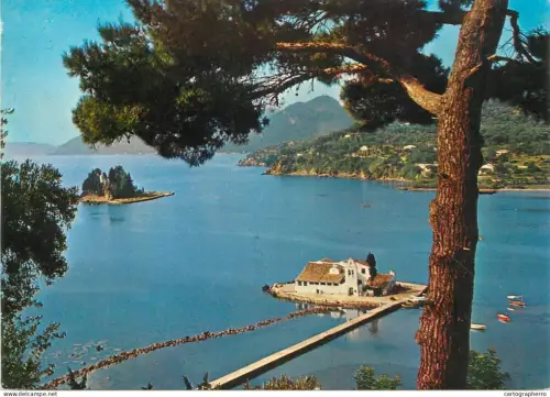 A5307 Greece Corfu Monastery Vlacheraina and Ponticonissi