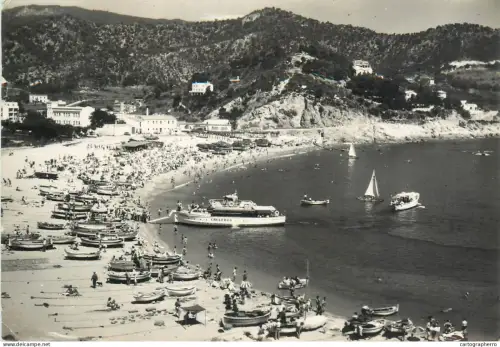 A5307 Spain Costa Brava Tossa de Mar beach, boat