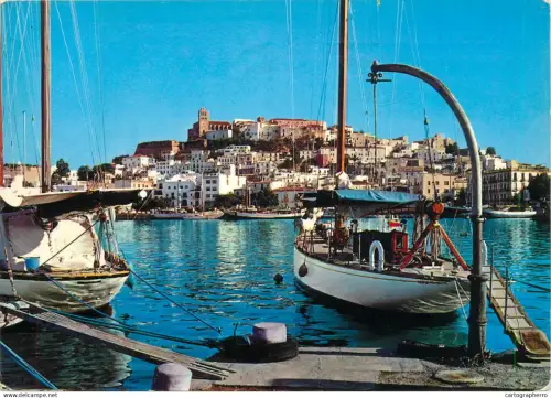 A5307 Spain Ibiza Baleares port scenery boats