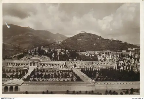 A5815 Genova (Genoa) cimitero di Staglieno cartolina vera fotografia panorama