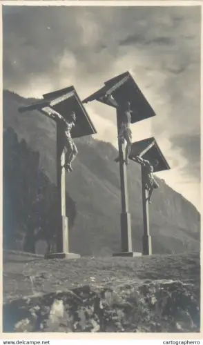 A5815 Bozen Bolzano Kalvarienberg Südtirol Italia Italien cartolina vera fotografia