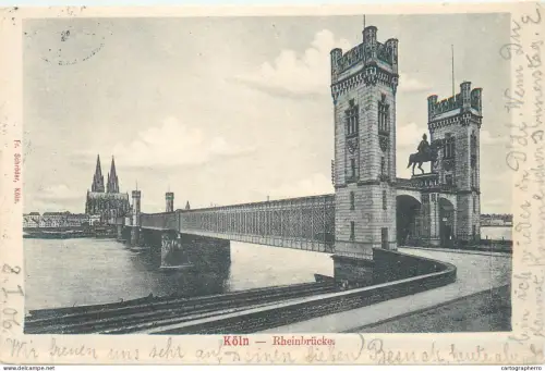A5814 Germany Koeln Rheinbrucke bridge pont 1906