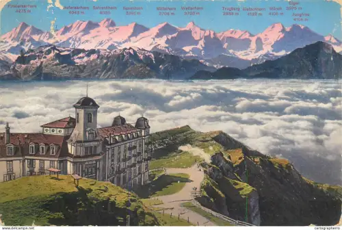 A5302 Switzerland Rigi Kulm mit Nebelmeer und die Berner Alpen
