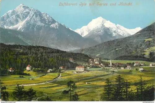 A5302 Austria Luftkurort Igls mit Serles und Habicht