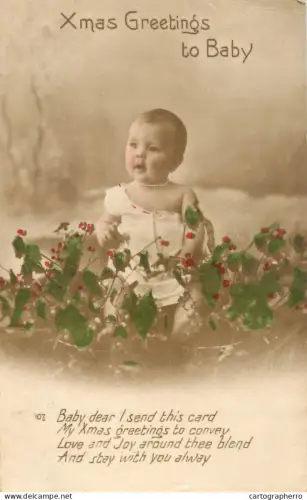 A5301 Holidays and celebrations X-mas greetings cute baby image