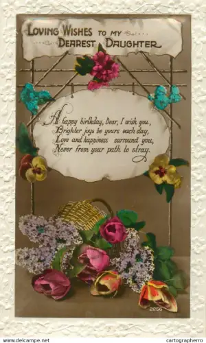 A5301 Holidays and celebrations greetings Loving wishes to my dearest daughter