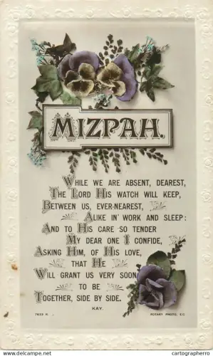 A5301 Holidays and celebrations greetings floral design embossed postcard