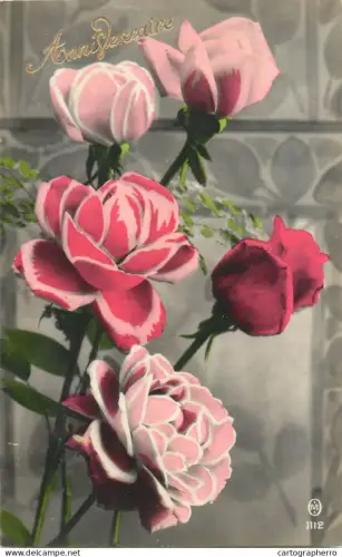 A5301 Holidays and celebrations Anniversary greetings pink roses